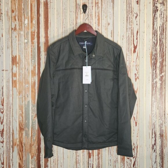 Fisher + Baker Men's Birmingham CPO Jacket Slate Wool Blend Medium - Picture 9 of 13